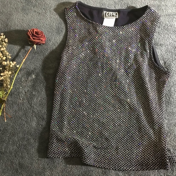 City Triangle Sparkly ⚡️ Sleeveless Top - Picture 5 of 7